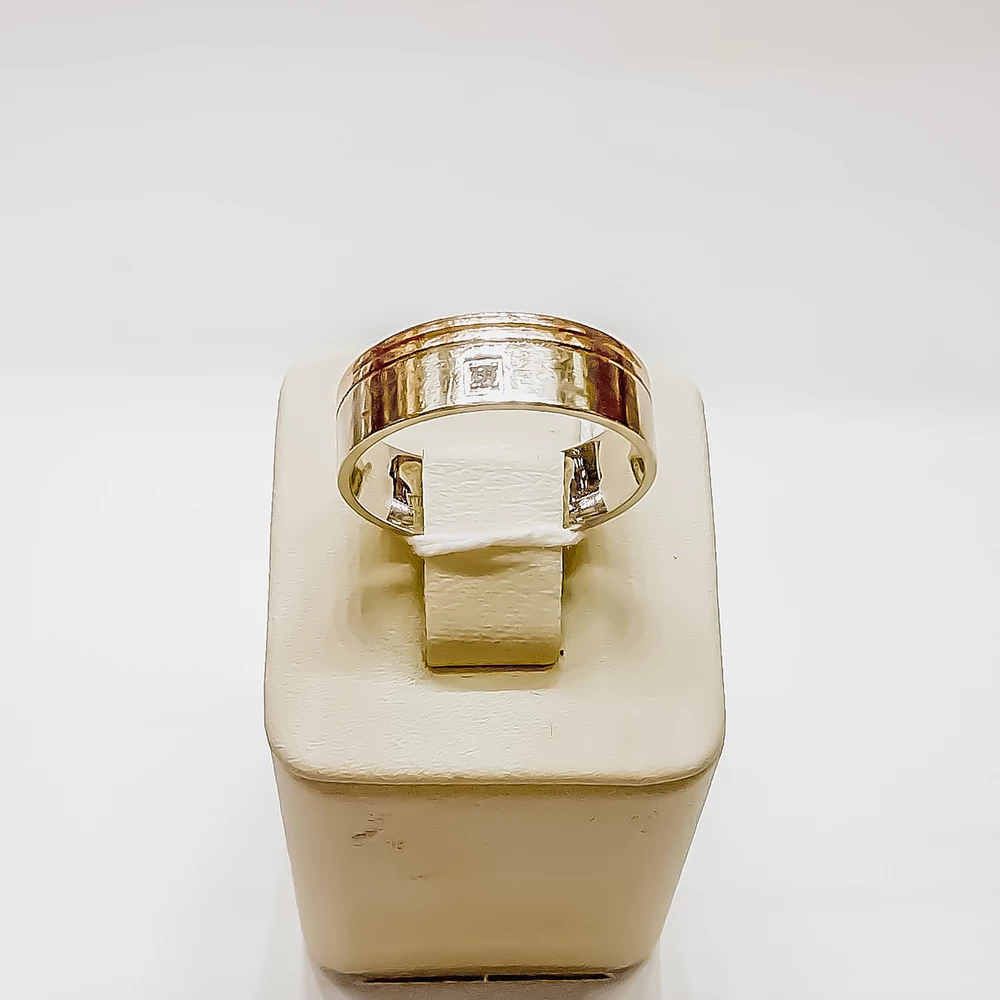 Кольцо обручальное с бриллиантом из красного золота 585 пробы 1