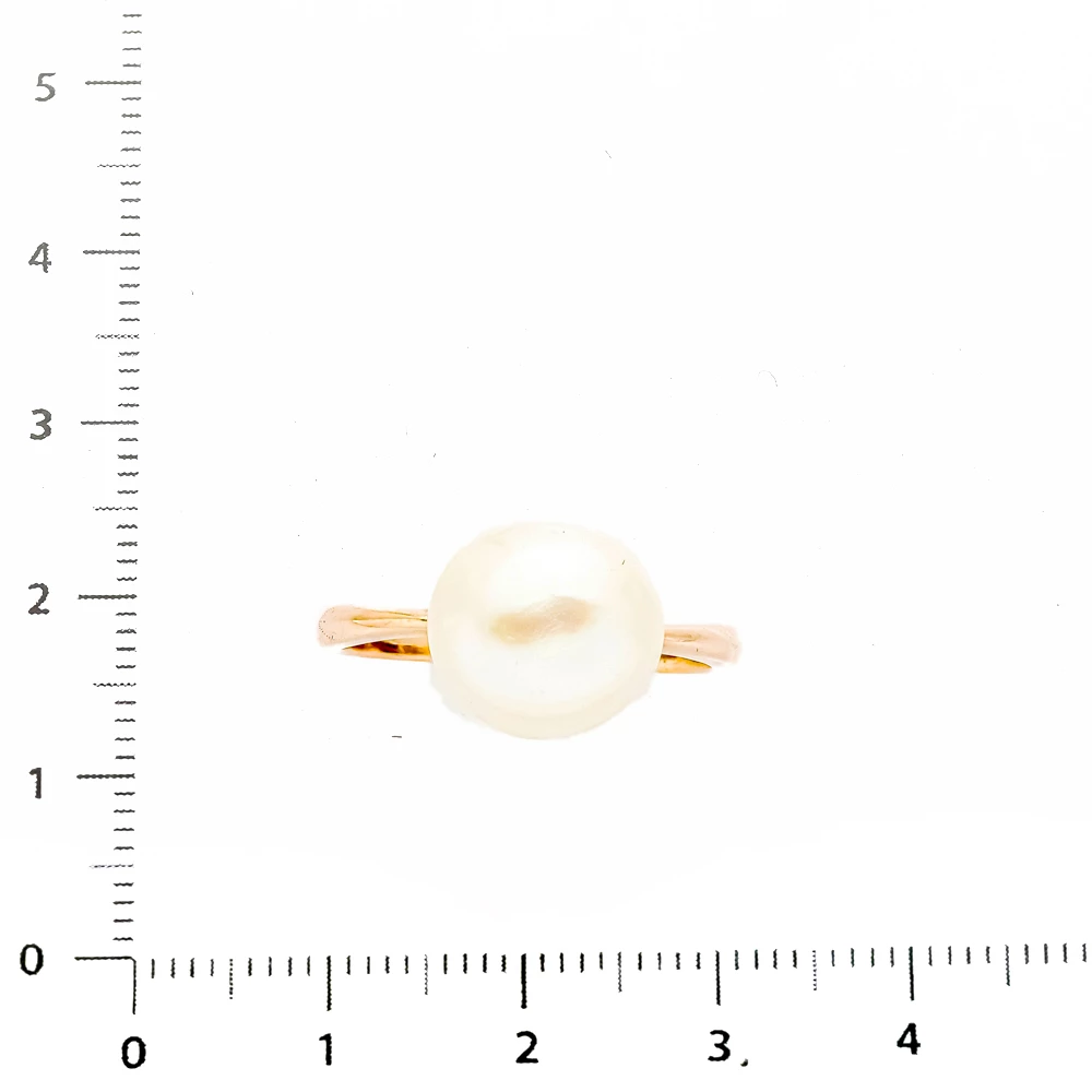 Кольцо с жемчугом из красного золота 585 пробы 2