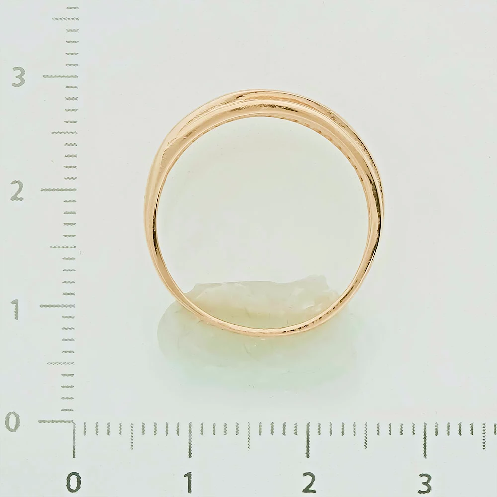 Кольцо с фианитом из красного золота 585 пробы 3