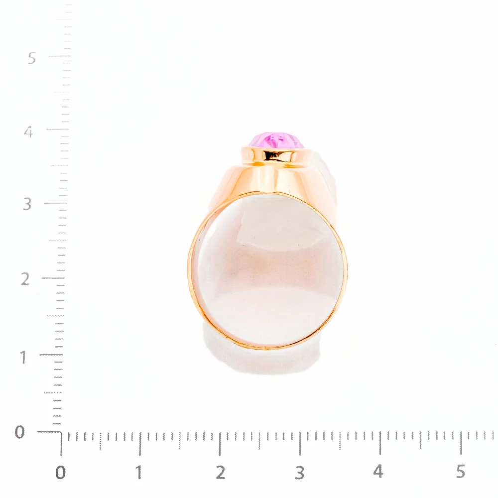 Кольцо с фианитом из красного золота 583 пробы 3