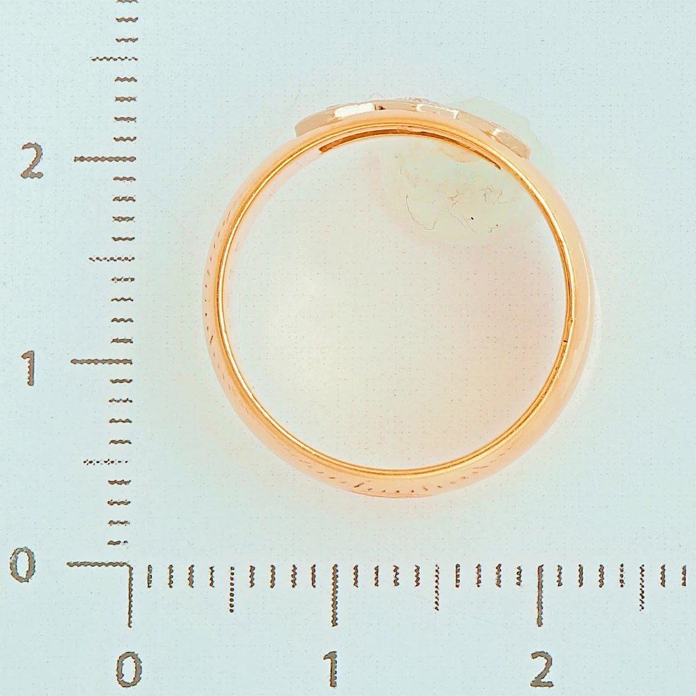 Кольцо обручальное с бриллиантом из красного золота 583 пробы 3