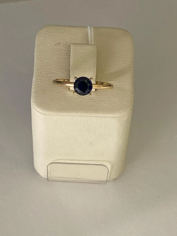 Кольцо с фианитом из красного золота 375 пробы