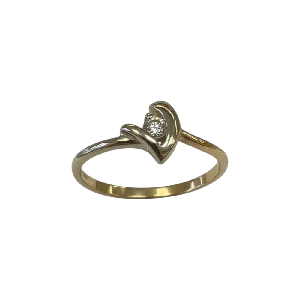 Кольцо с бриллиантом из красного золота 585 пробы Кольцо с бриллиантом из красного золота 585 пробы