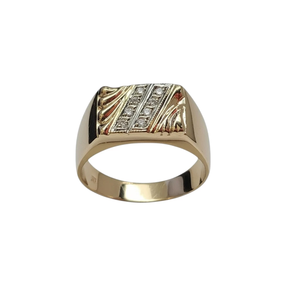 Кольцо с бриллиантом из красного золота 585 пробы