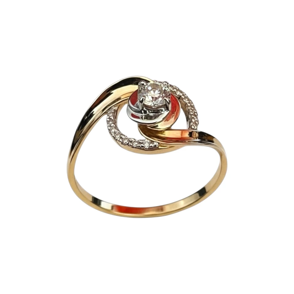 Кольцо с бриллиантом из красного золота 585 пробы Кольцо с бриллиантом из красного золота 585 пробы