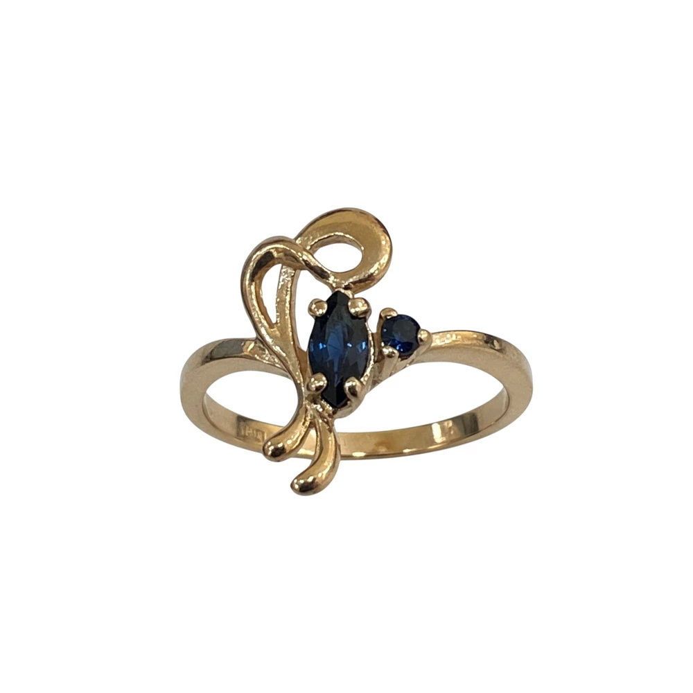 Кольцо с сапфиром из красного золота 585 пробы Кольцо с сапфиром из красного золота 585 пробы