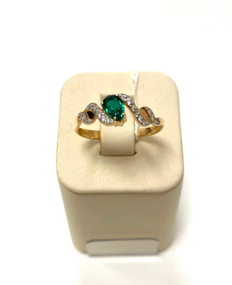 Кольцо с бриллиантом из красного золота 585 пробы