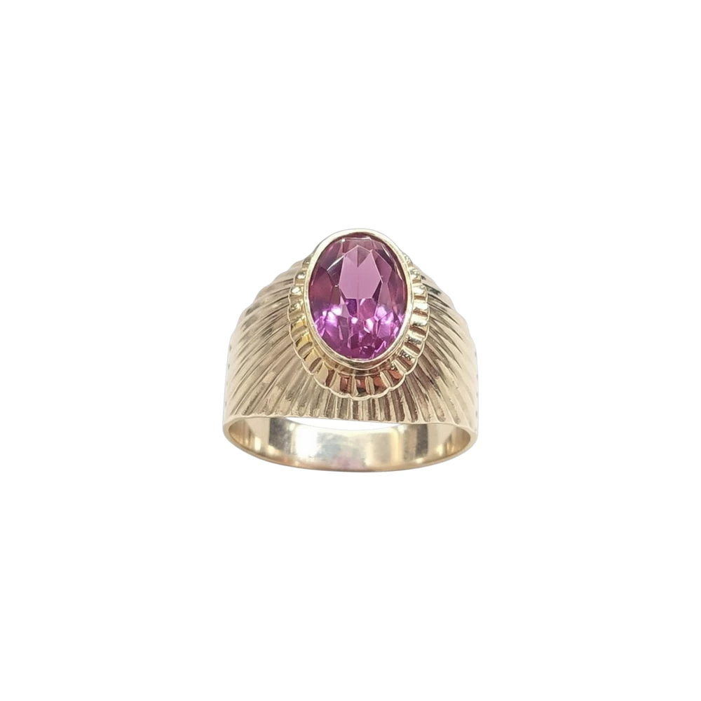 Кольцо с фианитом из красного золота 583 пробы Кольцо с фианитом из красного золота 583 пробы