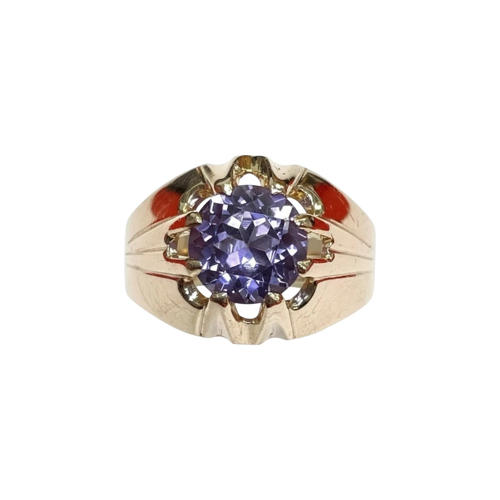 Кольцо с фианитом из красного золота 583 пробы Кольцо с фианитом из красного золота 583 пробы