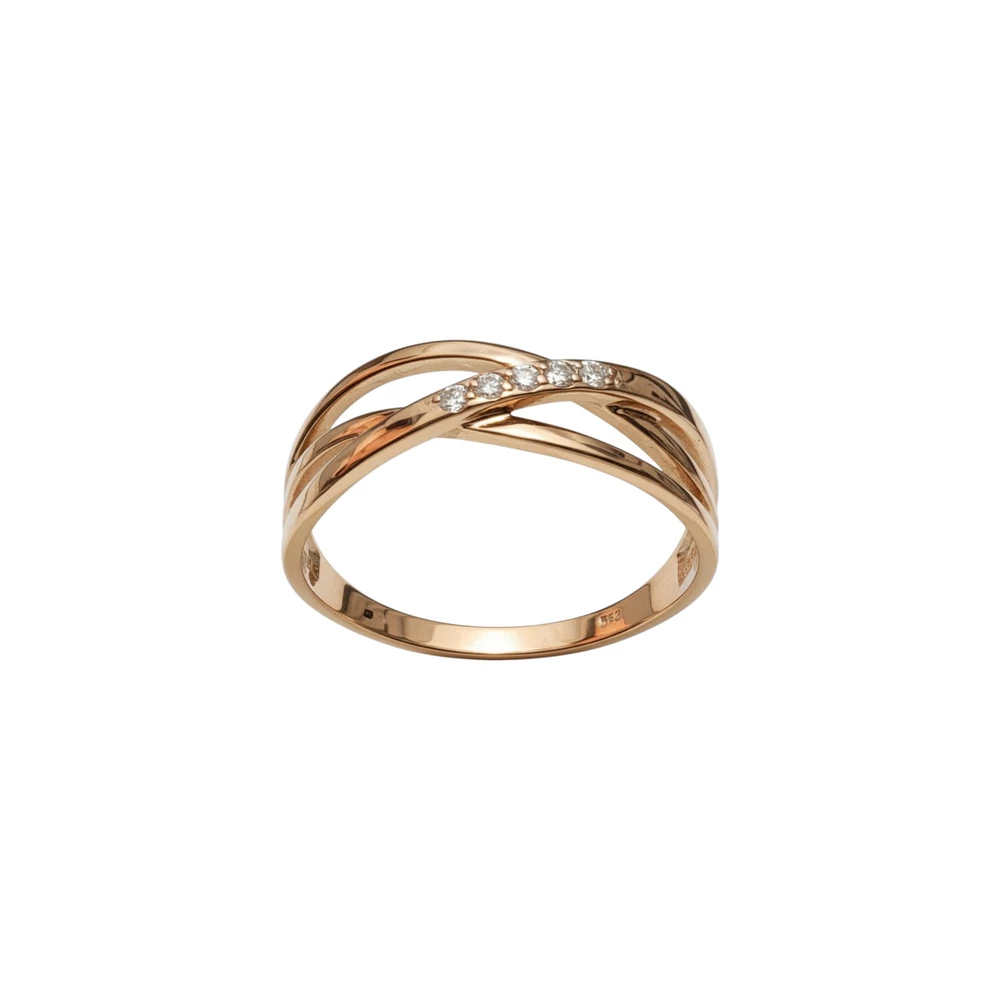 Кольцо с бриллиантом из красного золота 585 пробы Кольцо с бриллиантом из красного золота 585 пробы