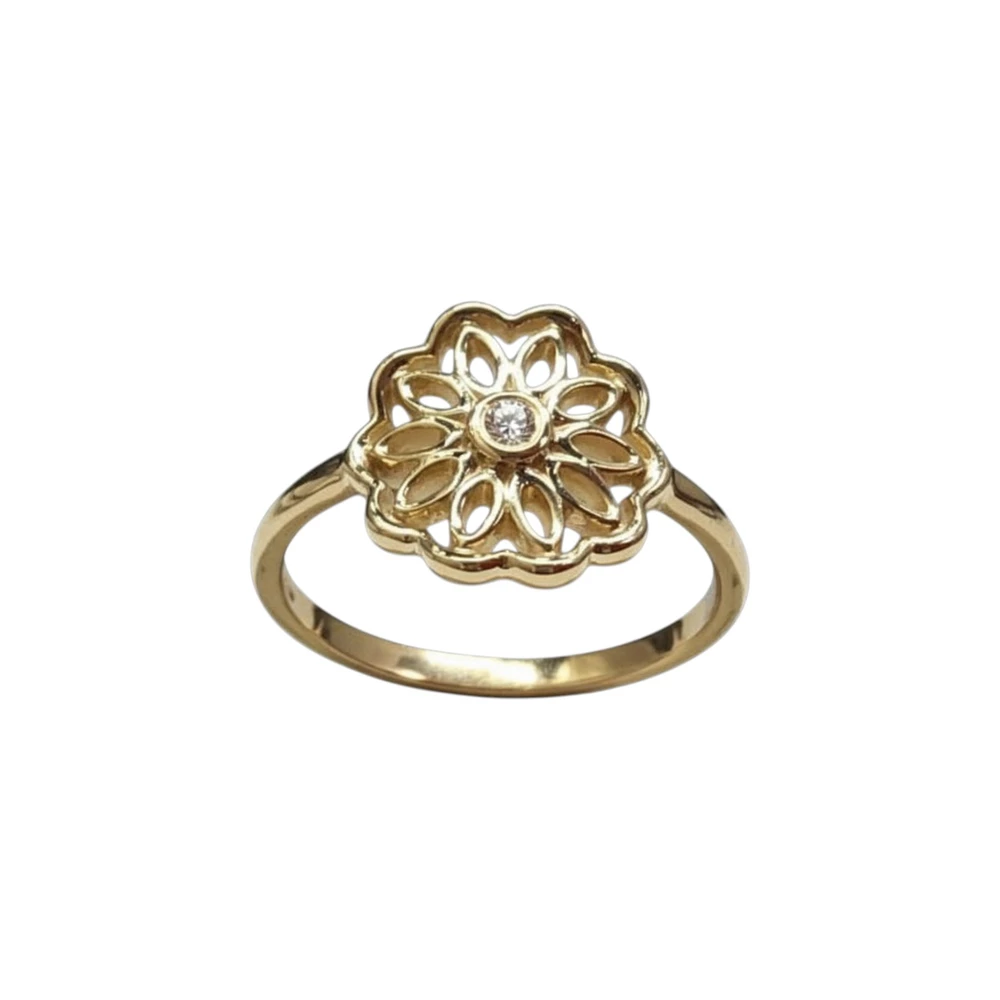 Кольцо с бриллиантом из желтого золота 585 пробы Кольцо с бриллиантом из желтого золота 585 пробы