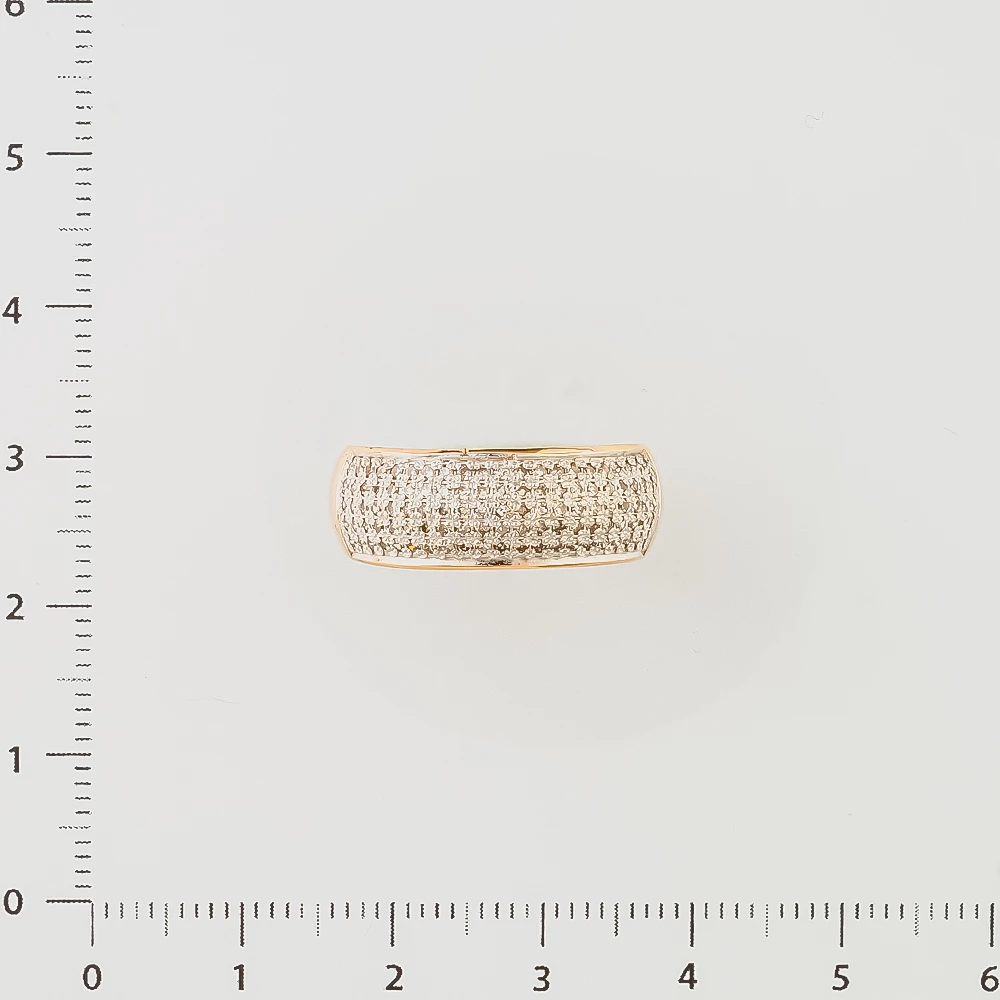 Кольцо с бриллиантом из красного золота 585 пробы