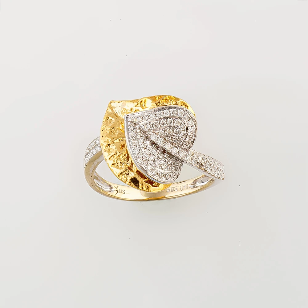 Кольцо с бриллиантом из белого золота 585 пробы Кольцо с бриллиантом из белого золота 585 пробы