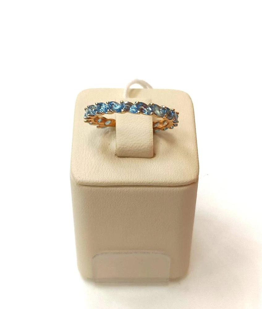 Кольцо с топазом из красного золота 585 пробы