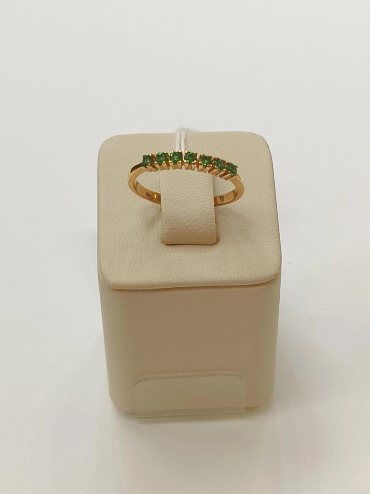 Кольцо с ситаллом из красного золота 585 пробы