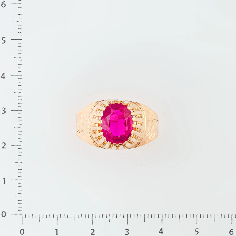 Кольцо с фианитом из красного золота 583 пробы Кольцо с фианитом из красного золота 583 пробы