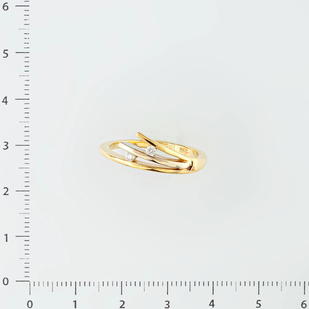 Кольцо с бриллиантом из желтого золота 585 пробы