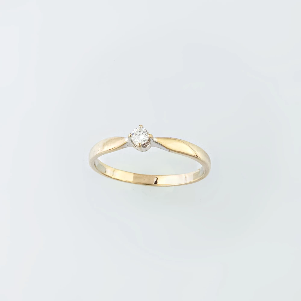 Кольцо с бриллиантом из белого золота 585 пробы Кольцо с бриллиантом из белого золота 585 пробы