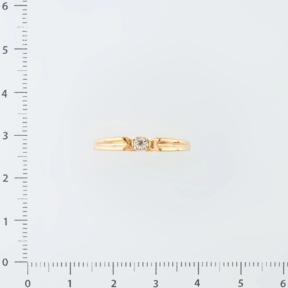 Кольцо с бриллиантом из красного золота 585 пробы Кольцо с бриллиантом из красного золота 585 пробы