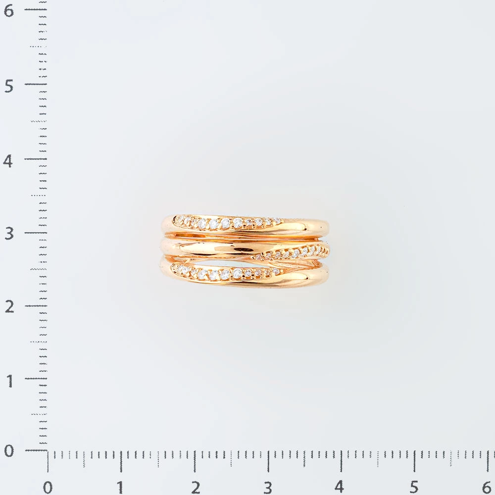 Кольцо с бриллиантом из красного золота 585 пробы 2