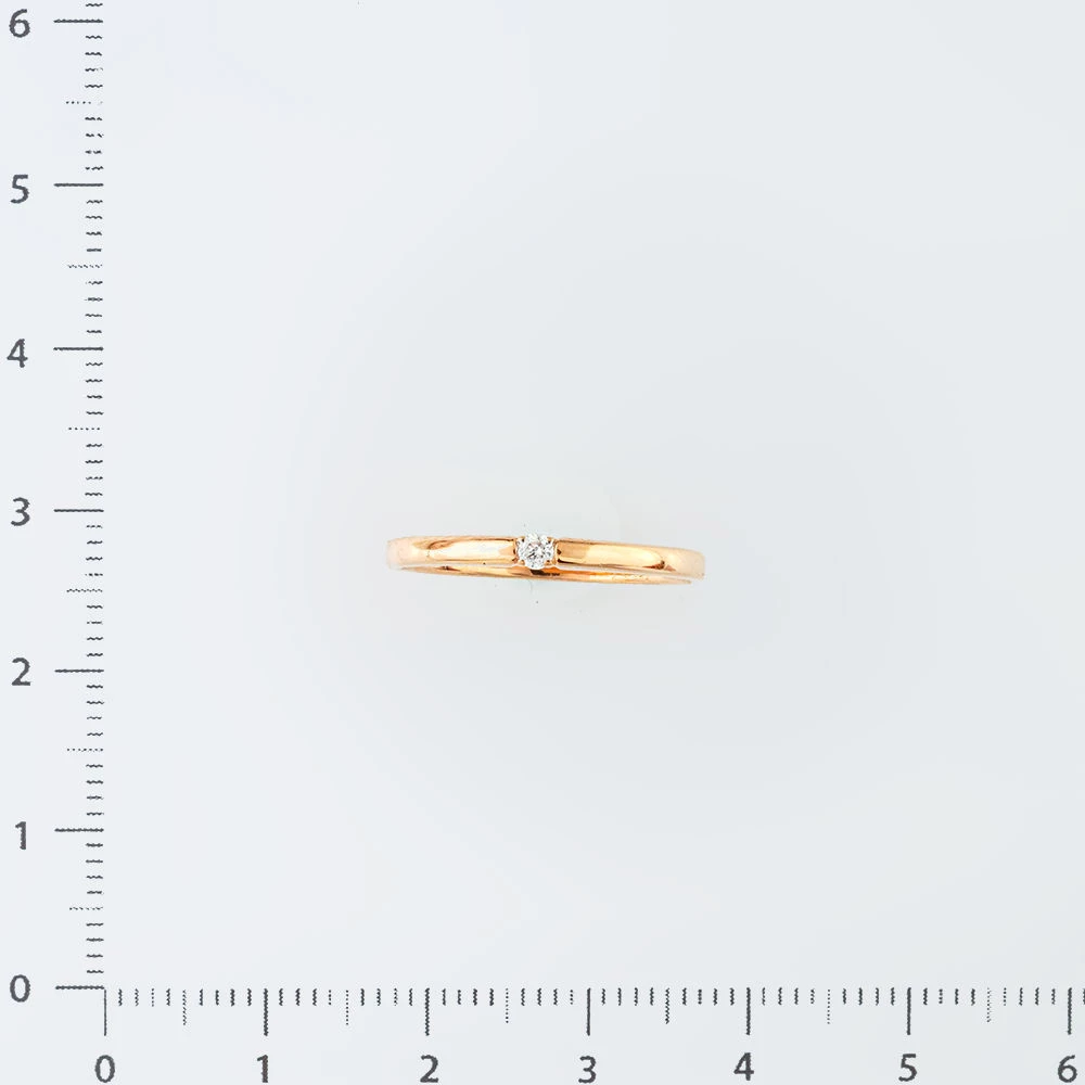 Кольцо с бриллиантом из красного золота 585 пробы Кольцо с бриллиантом из красного золота 585 пробы