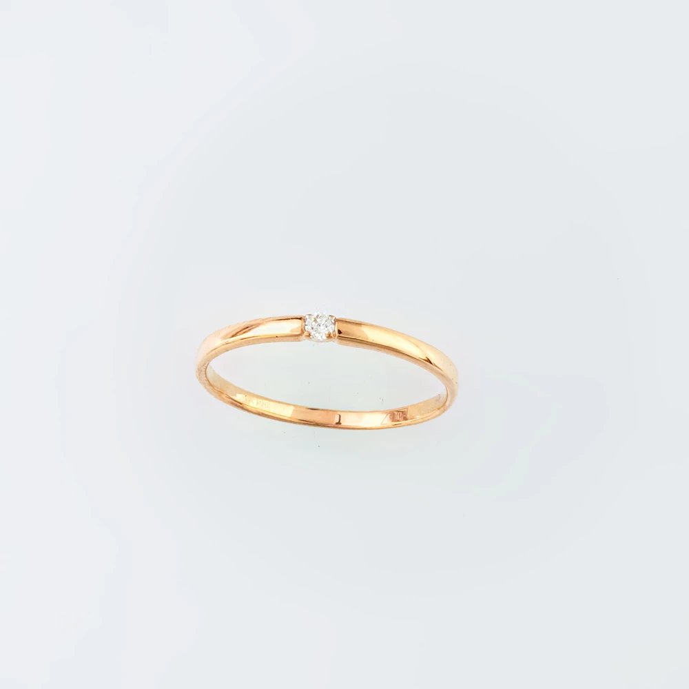 Кольцо с бриллиантом из красного золота 585 пробы Кольцо с бриллиантом из красного золота 585 пробы