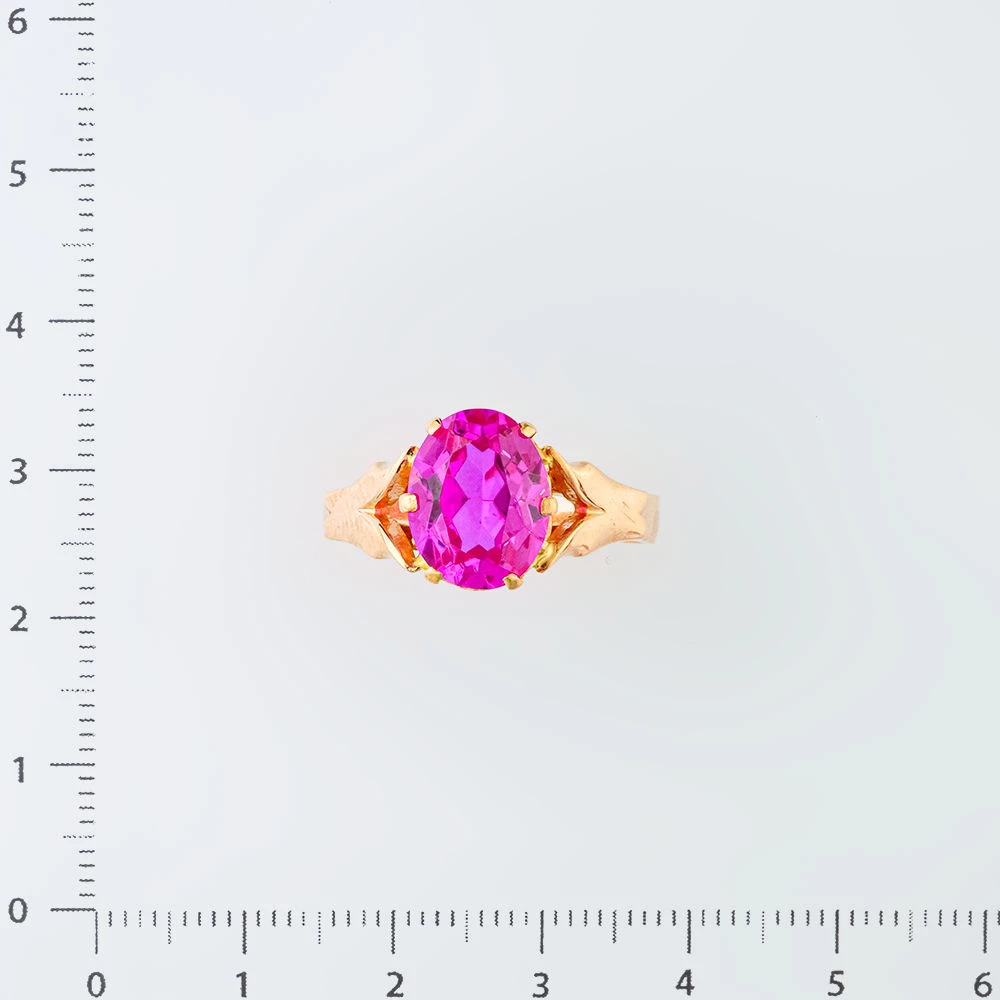 Кольцо с фианитом из красного золота 583 пробы Кольцо с фианитом из красного золота 583 пробы