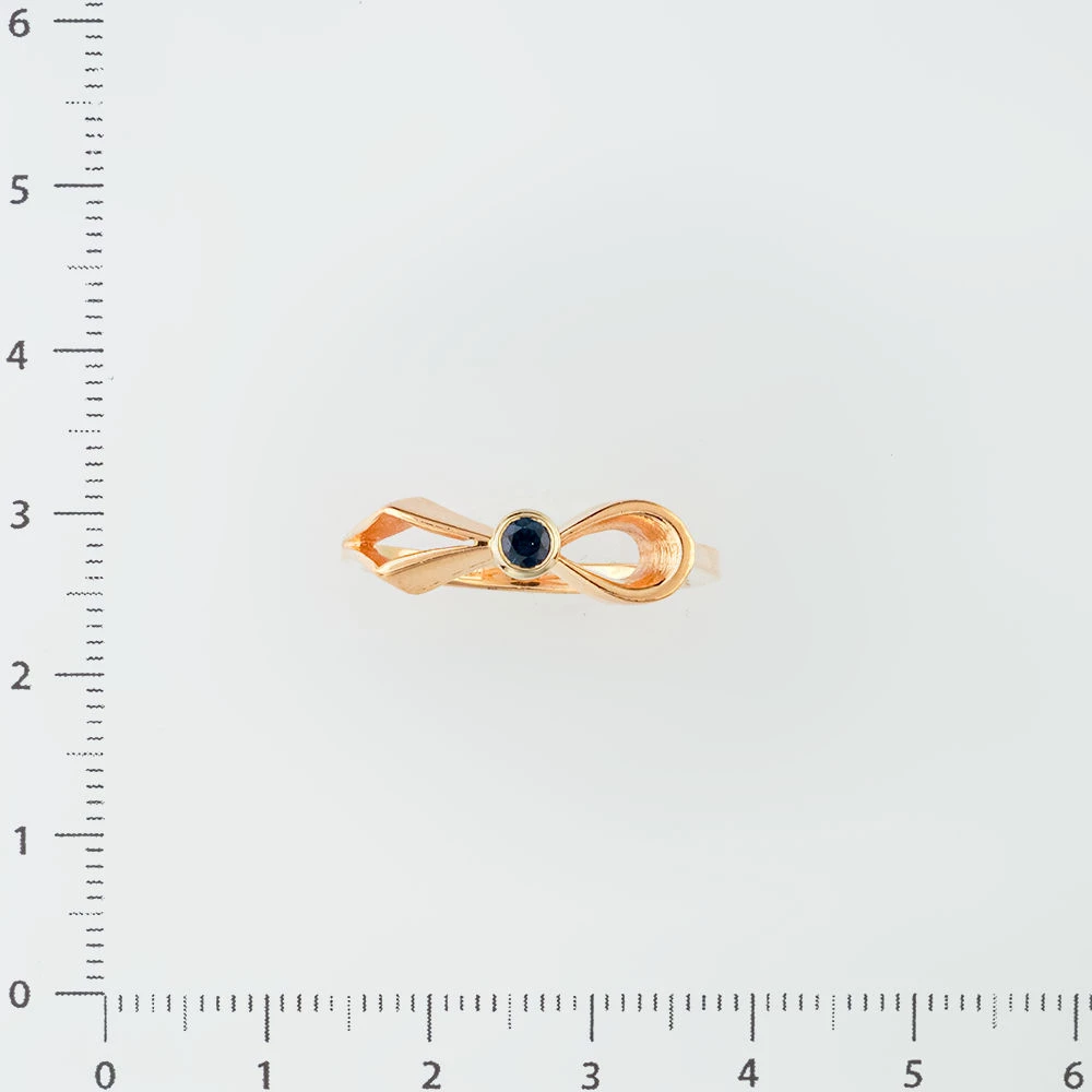 Кольцо с сапфиром из красного золота 585 пробы