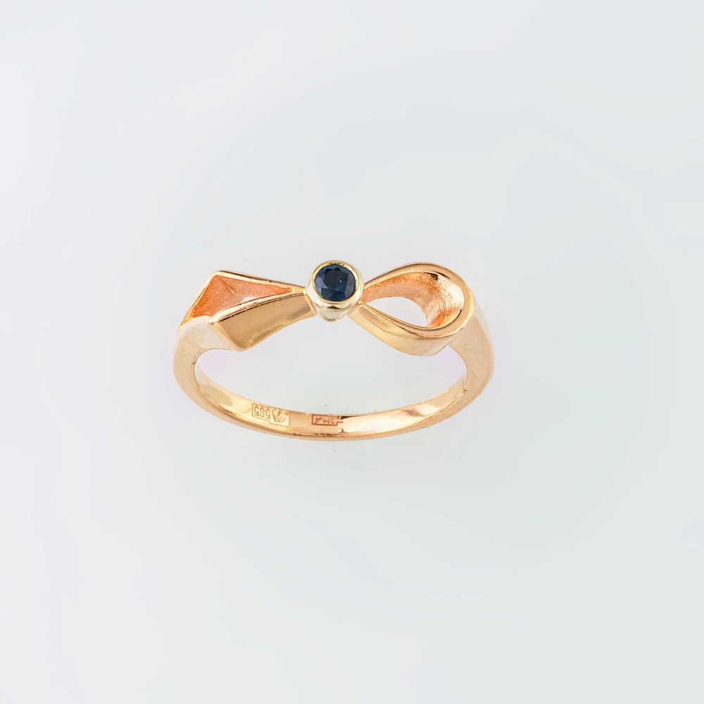 Кольцо с сапфиром из красного золота 585 пробы