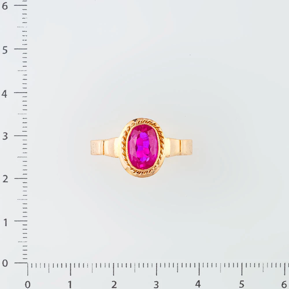 Кольцо с фианитом из красного золота 583 пробы Кольцо с фианитом из красного золота 583 пробы