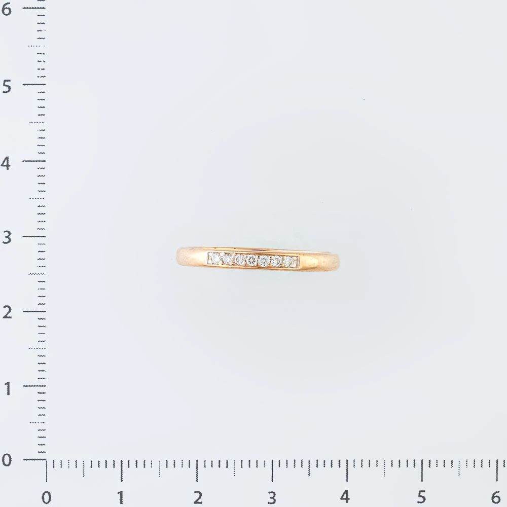 Кольцо с бриллиантом из красного золота 585 пробы