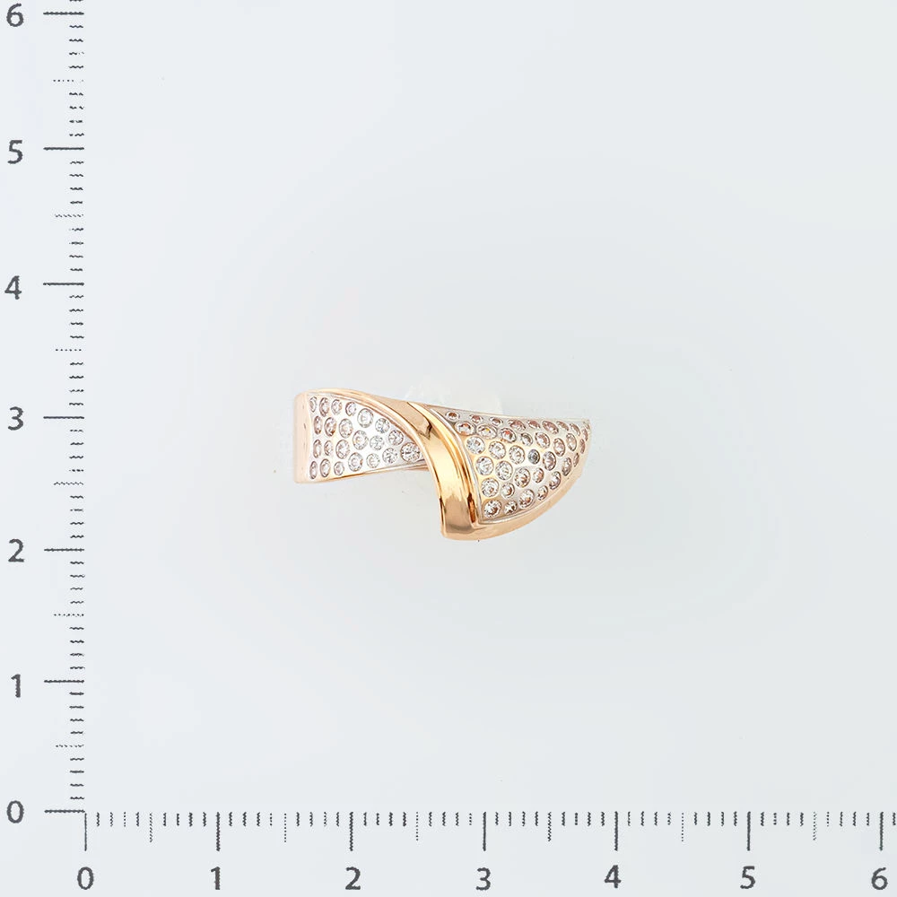 Кольцо с фианитом из красного золота 585 пробы Кольцо с фианитом из красного золота 585 пробы