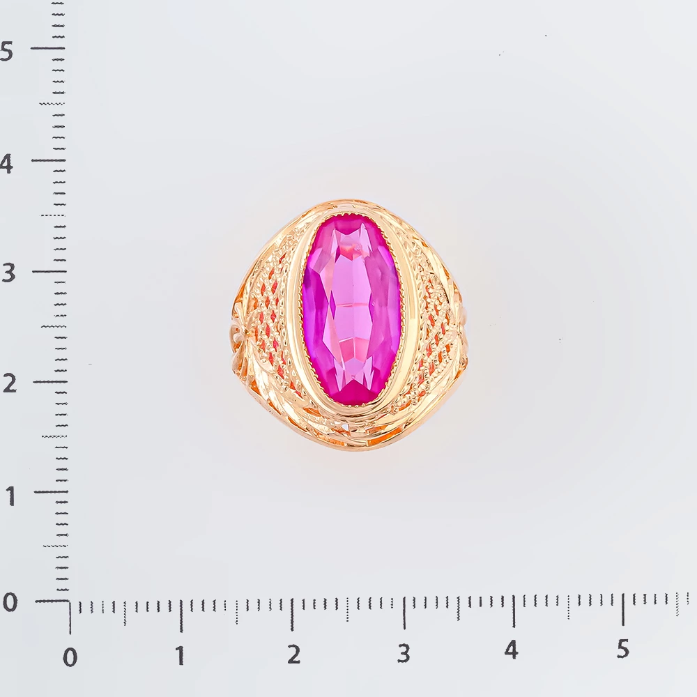 Кольцо с фианитом из красного золота 583 пробы Кольцо с фианитом из красного золота 583 пробы