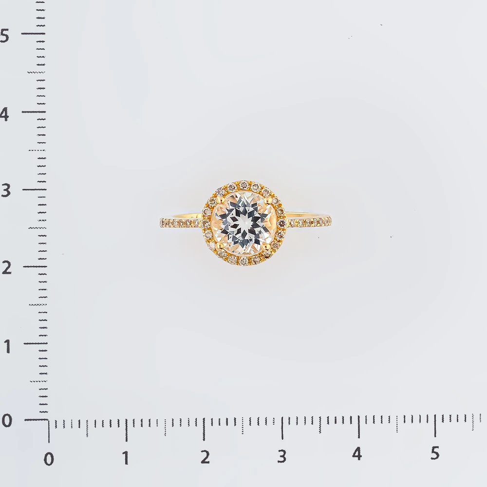 Кольцо с топазом из желтого золота 585 пробы Кольцо с топазом из желтого золота 585 пробы