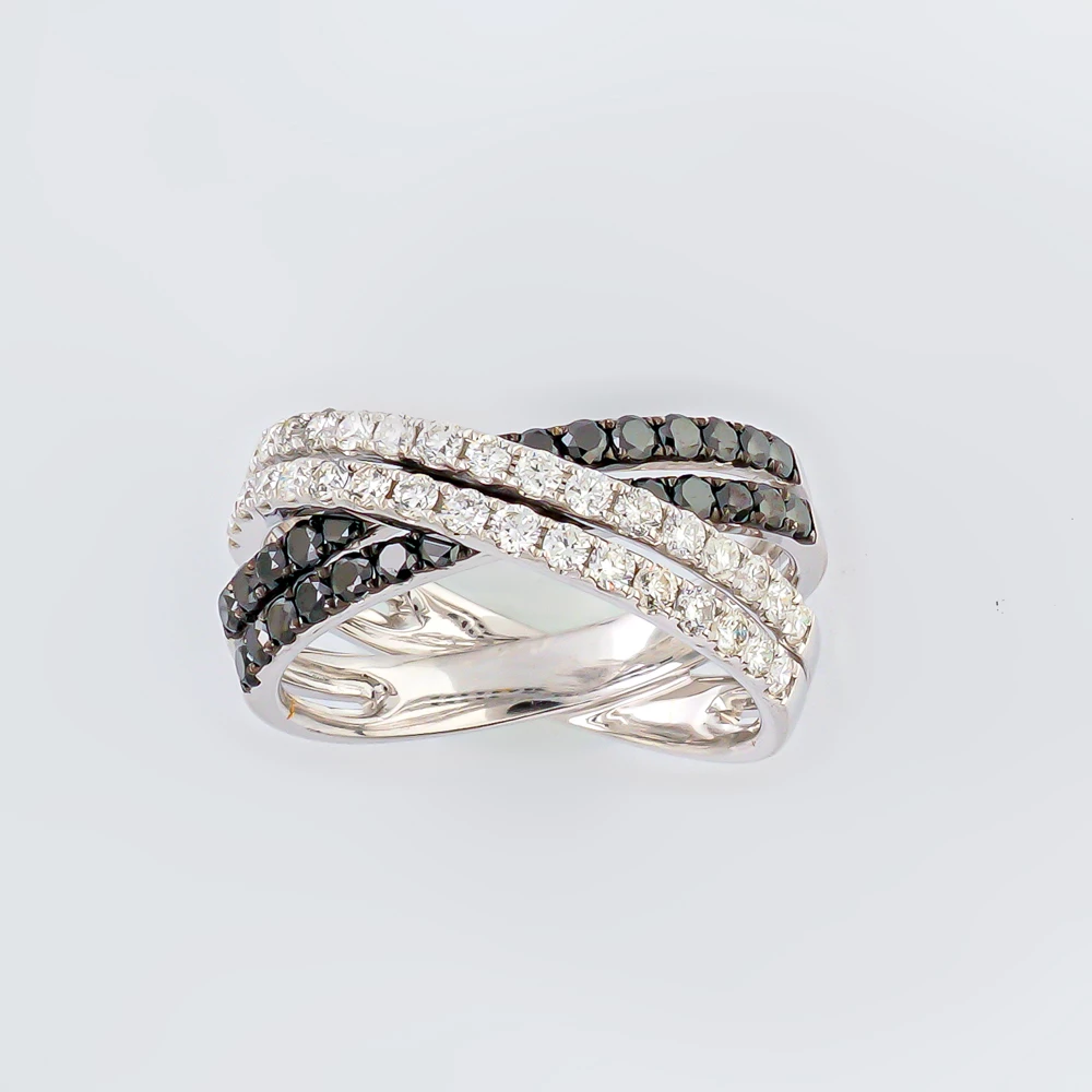 Кольцо с бриллиантом из белого золота 585 пробы