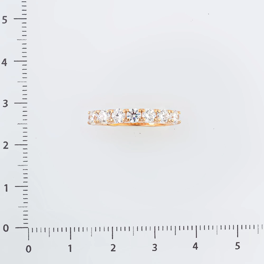 Кольцо с фианитом из желтого золота 585 пробы