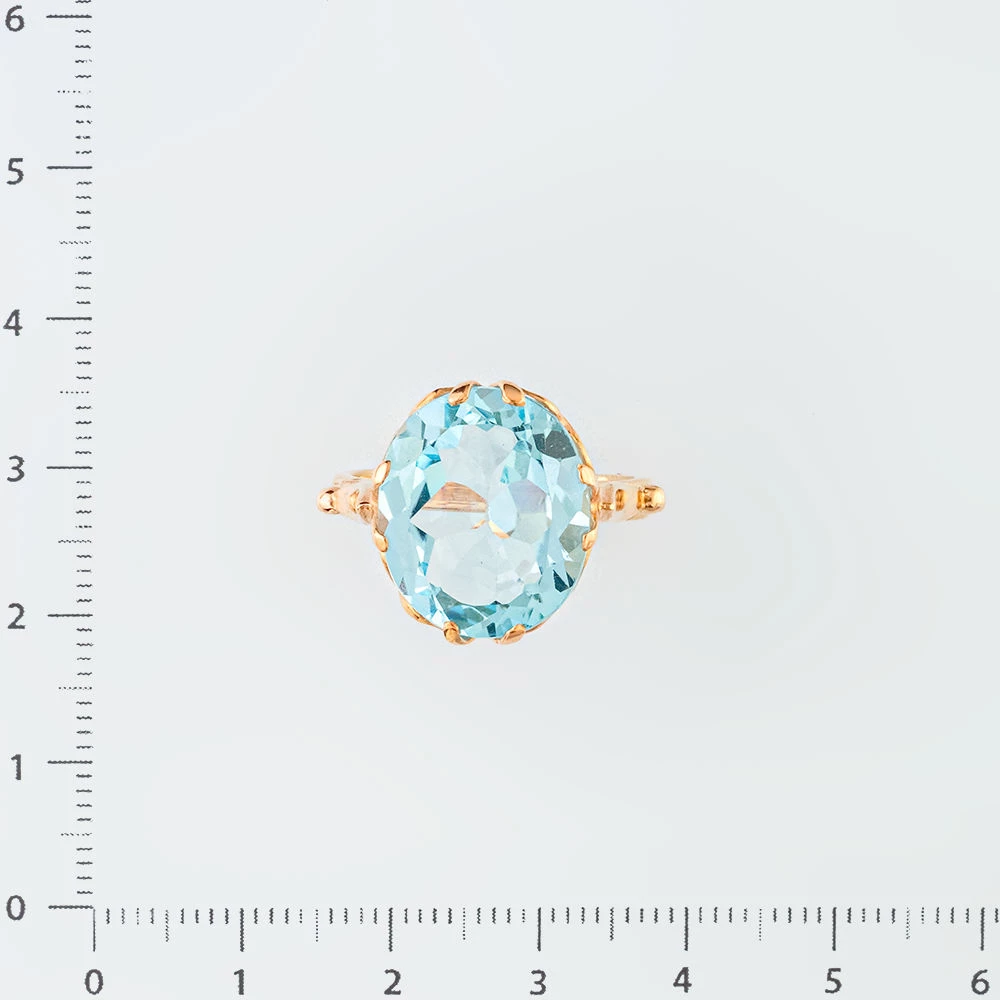 Кольцо с топазом из красного золота 583 пробы Кольцо с топазом из красного золота 583 пробы