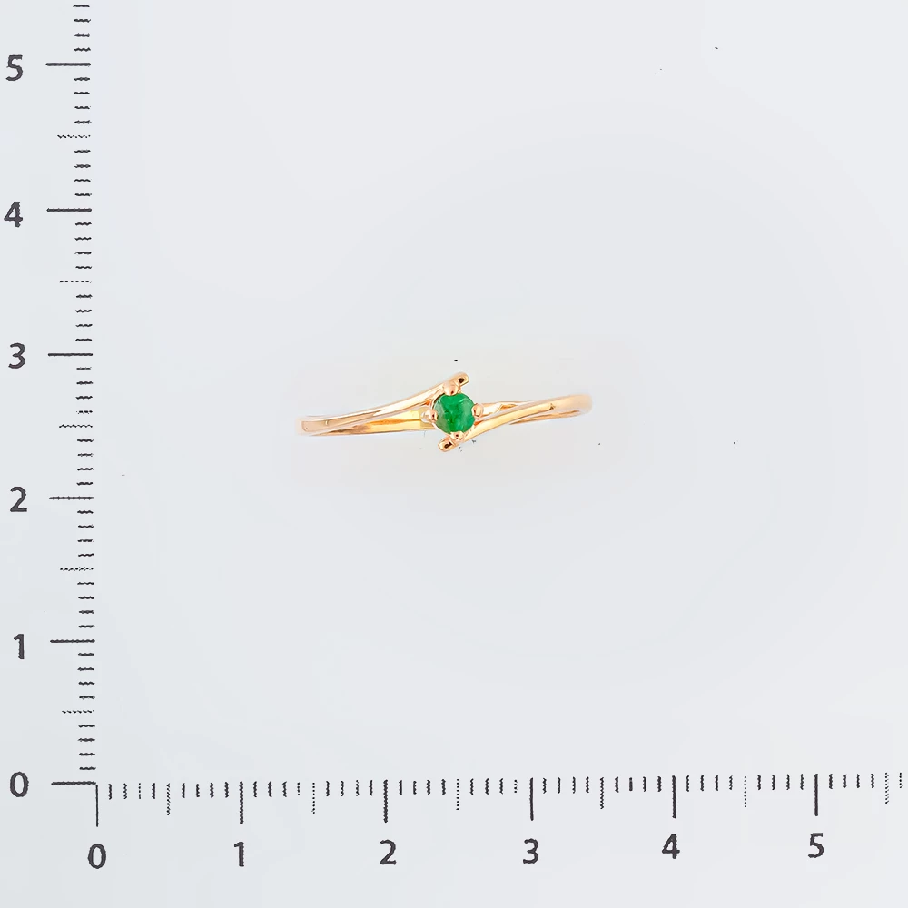 Кольцо с изумрудом из красного золота 585 пробы