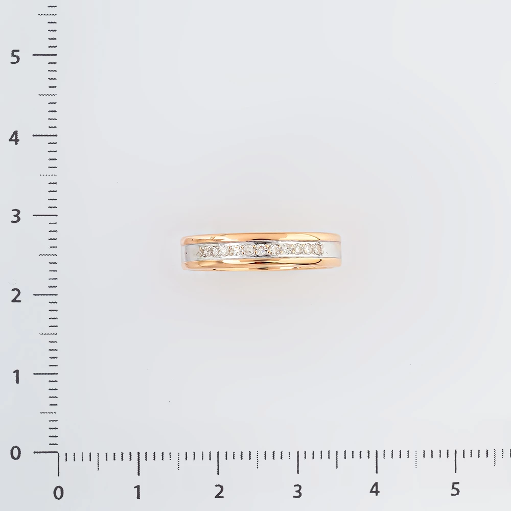 Кольцо с бриллиантом из красного золота 585 пробы