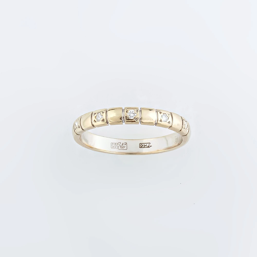 Кольцо с бриллиантом из белого золота 585 пробы