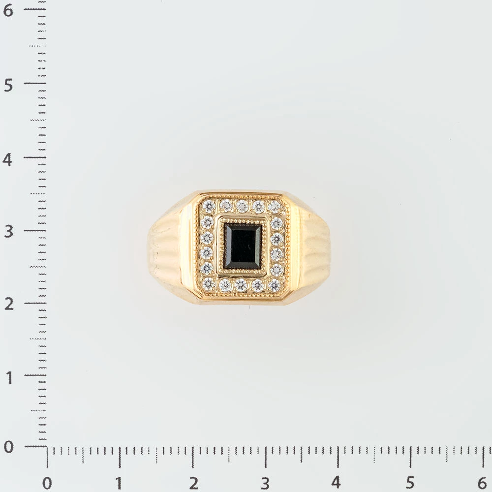 Кольцо с ониксом из красного золота 585 пробы Кольцо с ониксом из красного золота 585 пробы