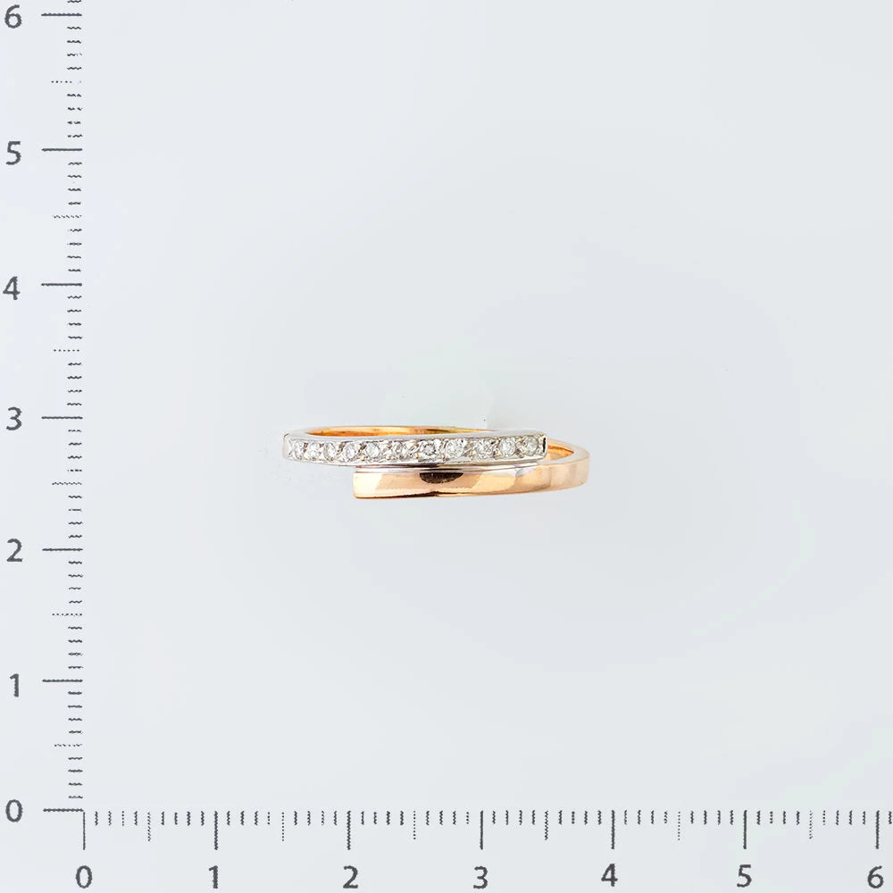 Кольцо с бриллиантом из красного золота 585 пробы