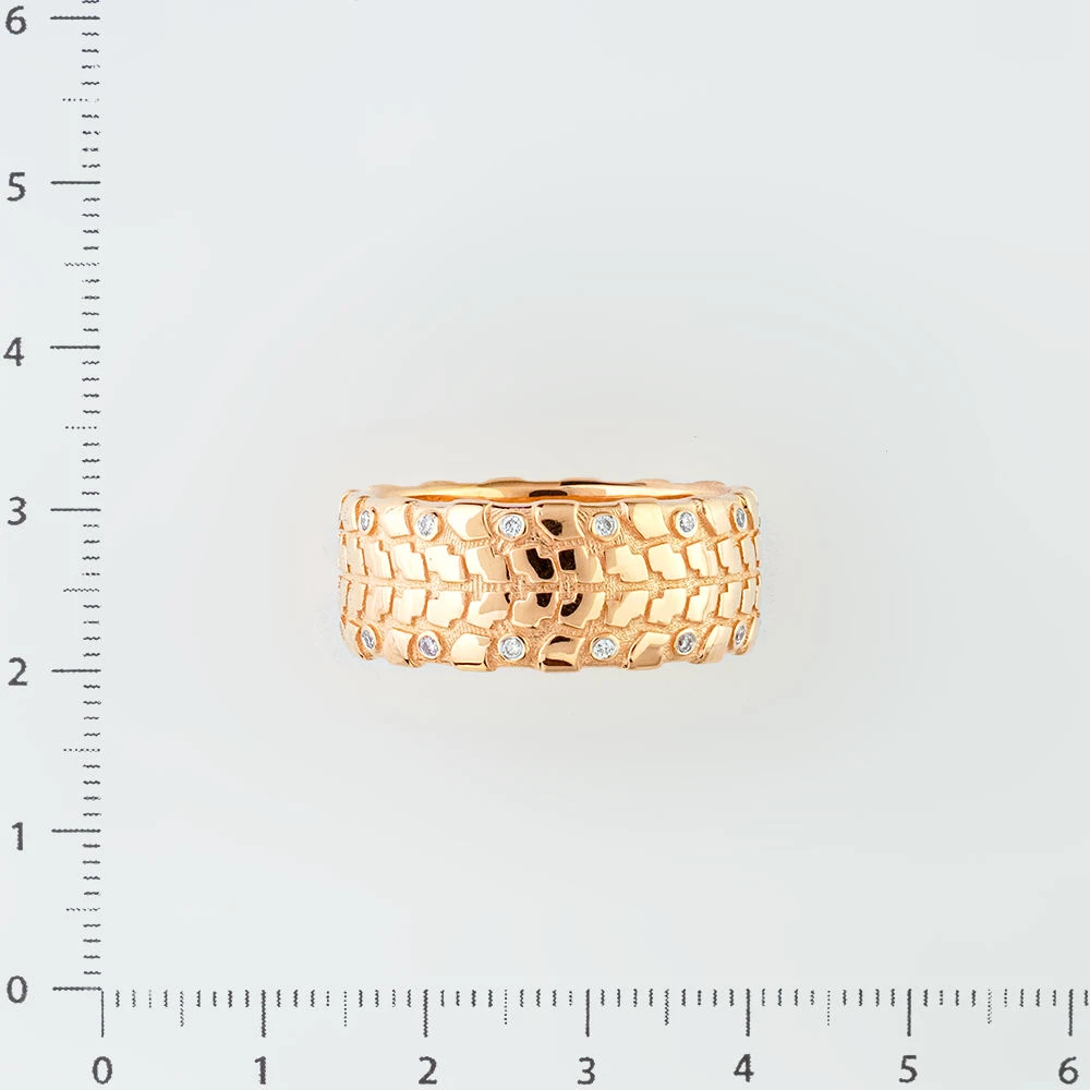 Кольцо с бриллиантом из красного золота 585 пробы