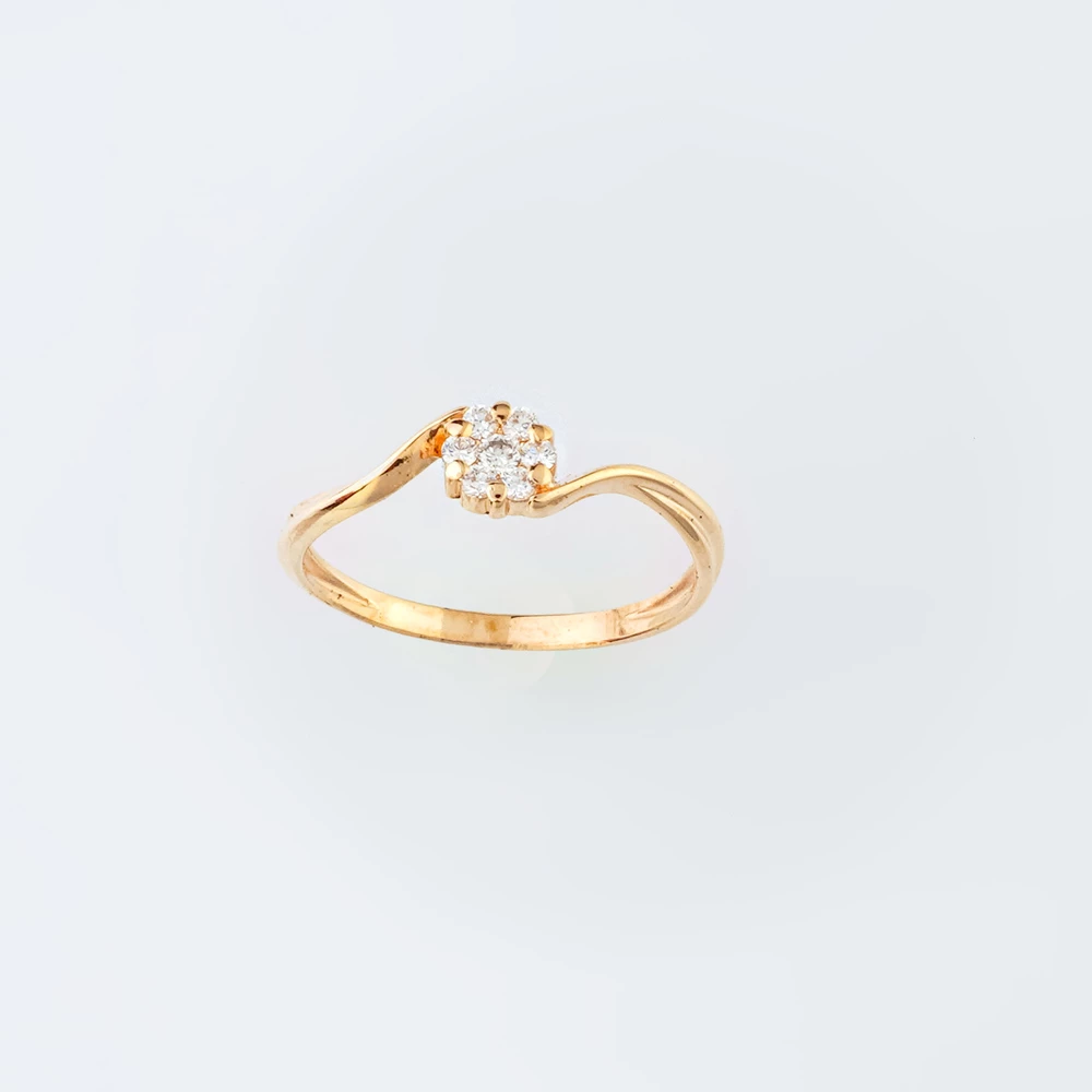 Кольцо с бриллиантом из красного золота 585 пробы