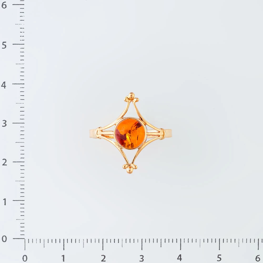 Кольцо с янтарем из красного золота 583 пробы Кольцо с янтарем из красного золота 583 пробы