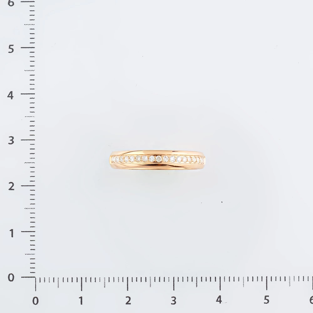 Кольцо с бриллиантом из красного золота 585 пробы