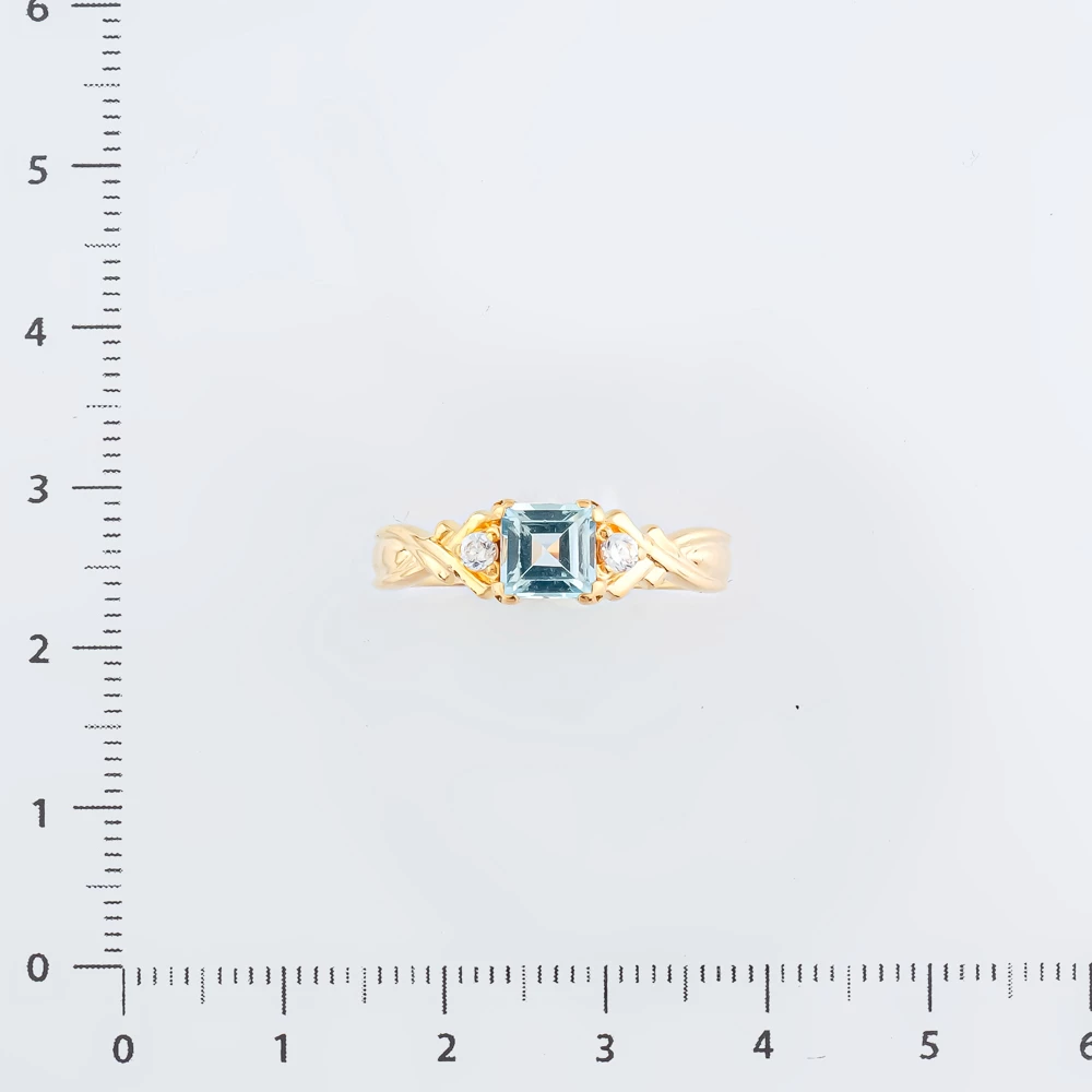 Кольцо с топазом из желтого золота 585 пробы Кольцо с топазом из желтого золота 585 пробы