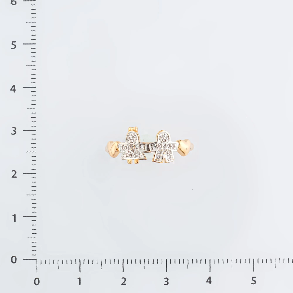 Кольцо с бриллиантом из красного золота 585 пробы