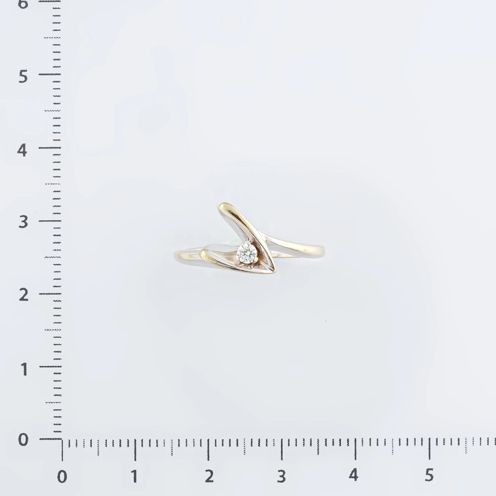 Кольцо с бриллиантом из белого золота 585 пробы