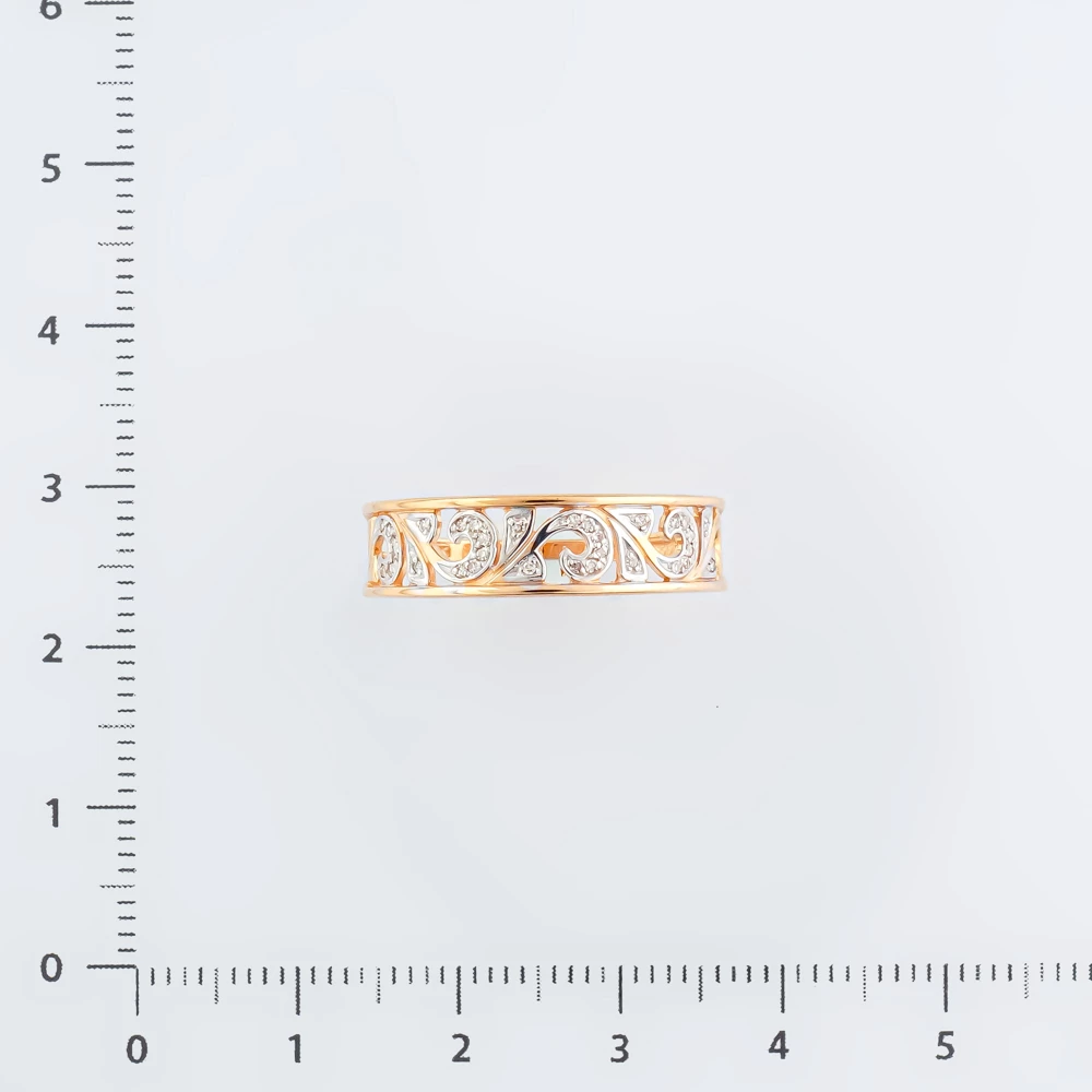 Кольцо с бриллиантом из красного золота 585 пробы